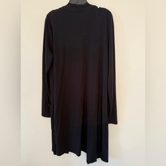 ZENANA Premium Black Longline Open-Front Cardigan - Picture 2 of 6